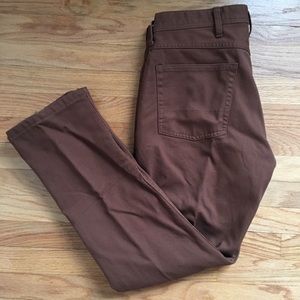 Men’s J. Crew brown corduroy flannel lined pants